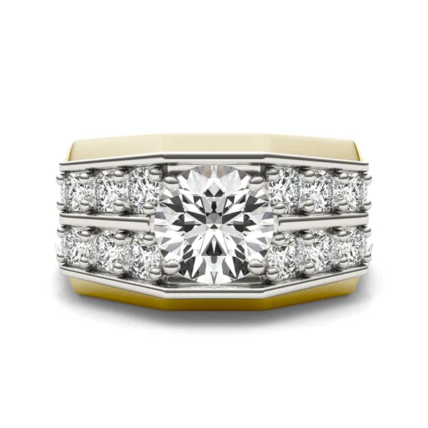 Round Brilliant Apollo Accented Ring