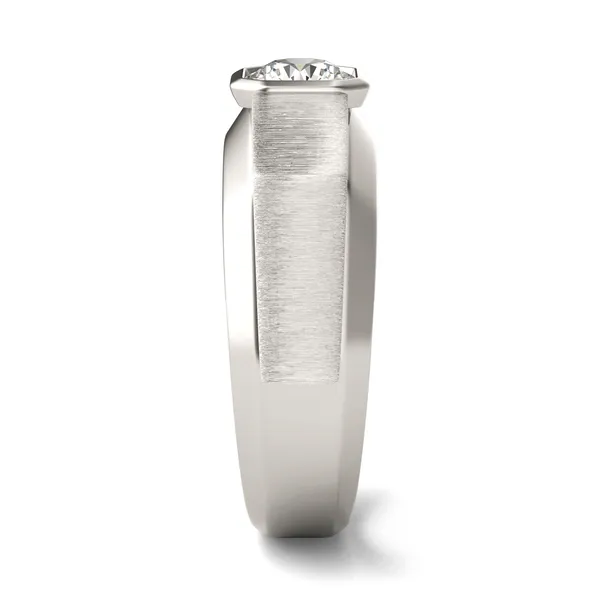 Round Brilliant Euro Square Signature Ring