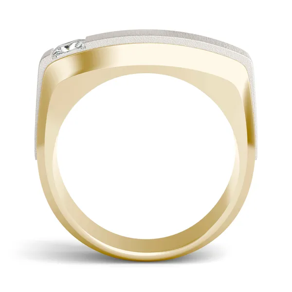 Asymmetrical Princess Signature Ring
