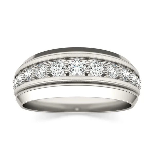Accented Beveled Edge Signature Ring