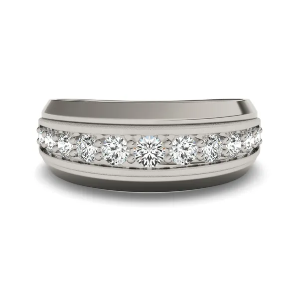 Accented Beveled Edge Signature Ring