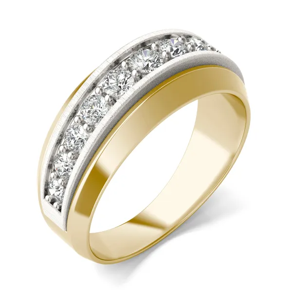 Accented Beveled Edge Signature Ring