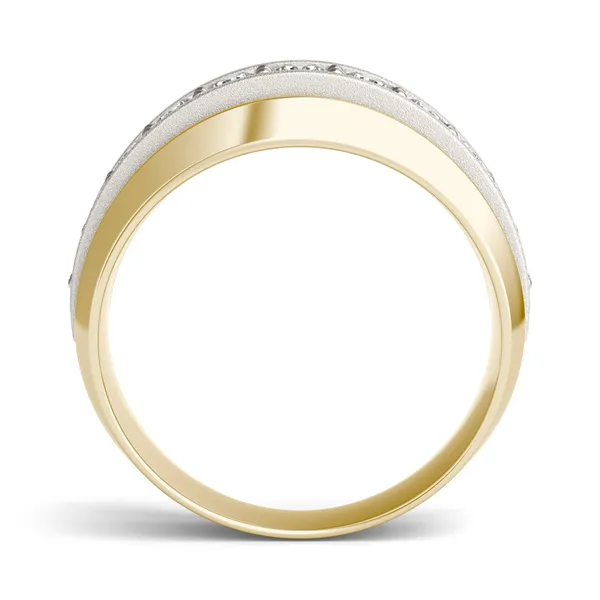 Accented Beveled Edge Signature Ring