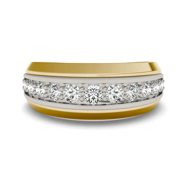 Accented Beveled Edge Signature Ring