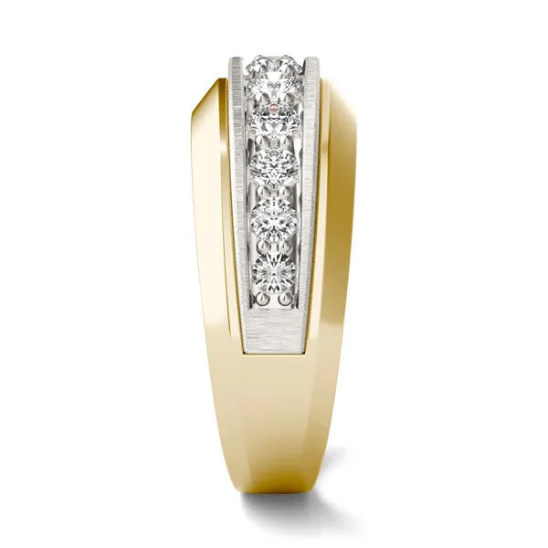 Accented Beveled Edge Signature Ring