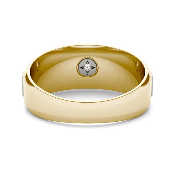 Accented Beveled Edge Signature Ring