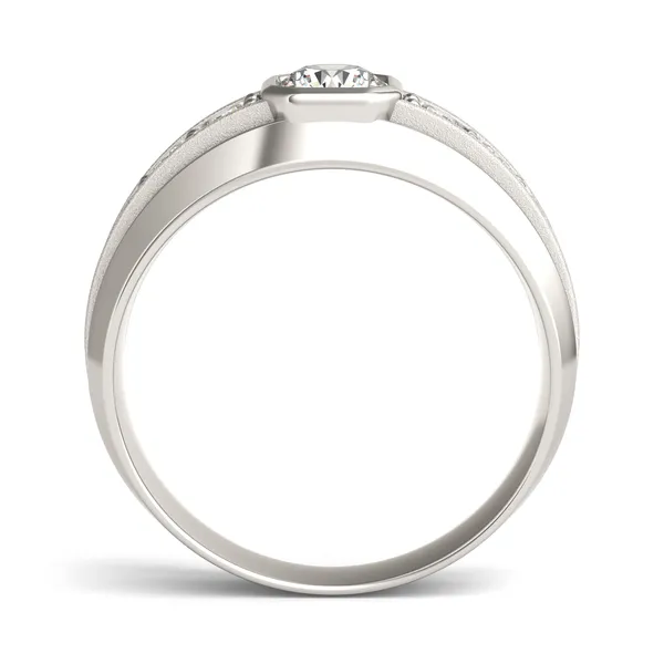 Round Brilliant Hero Accented Signature Ring