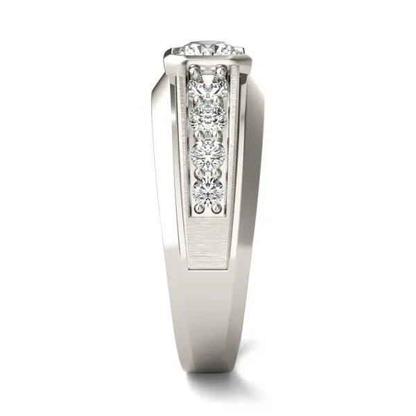 Round Brilliant Hero Accented Signature Ring