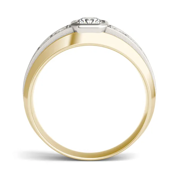 Round Brilliant Hero Accented Signature Ring
