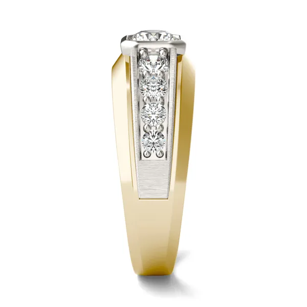 Round Brilliant Hero Accented Signature Ring