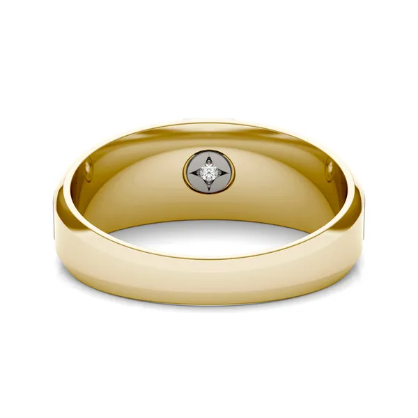 Round Brilliant Hero Accented Signature Ring