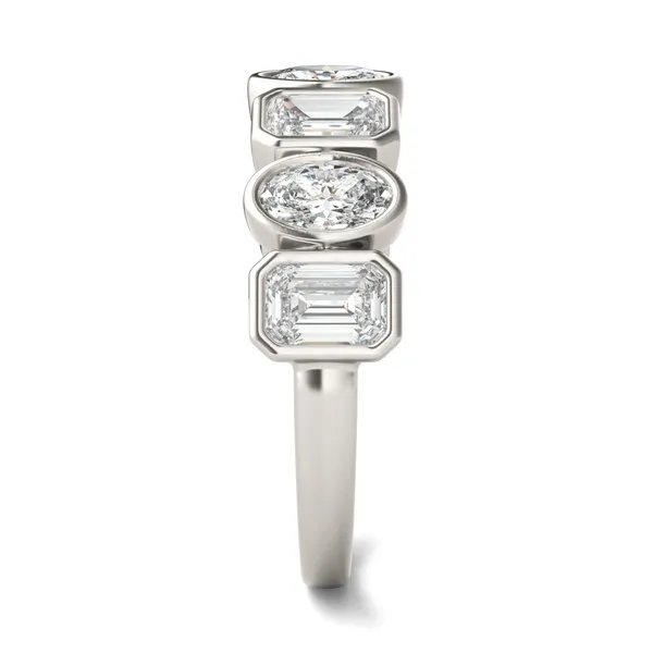 Oval and Emerald Bezel Ring