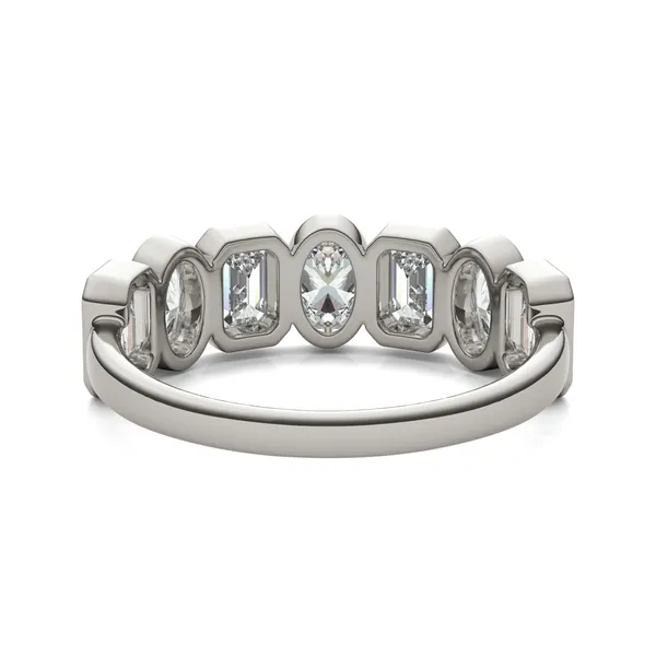Oval and Emerald Bezel Ring