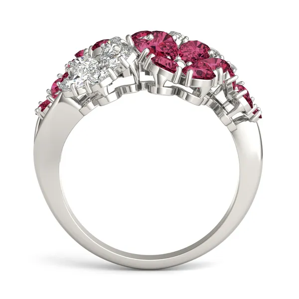 Viola Ruby Cluster Ring