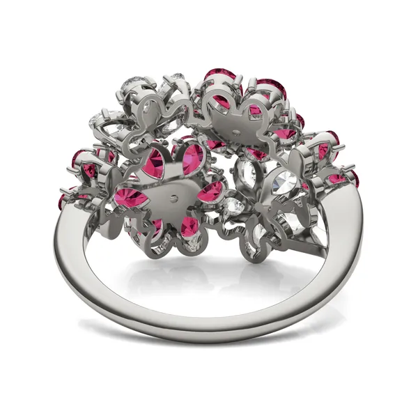 Viola Ruby Cluster Ring