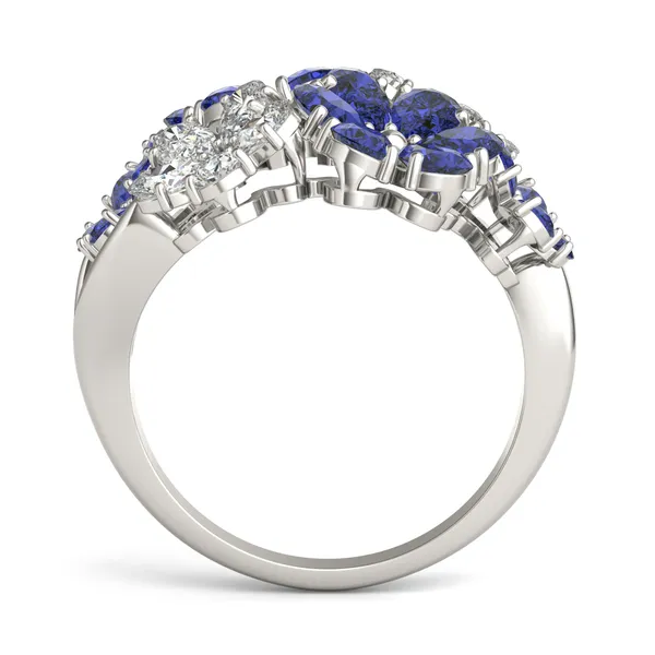 Viola Sapphire Cluster Ring
