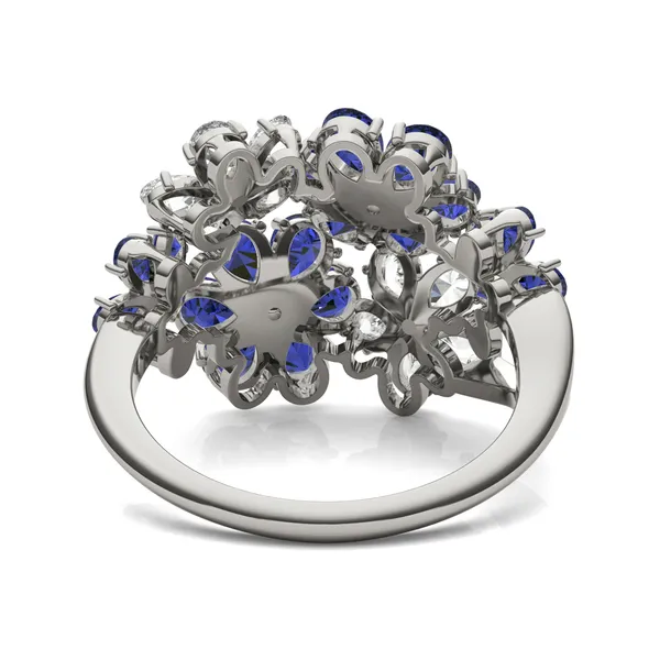 Viola Sapphire Cluster Ring