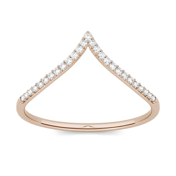Chevron Curved Wedding Ring