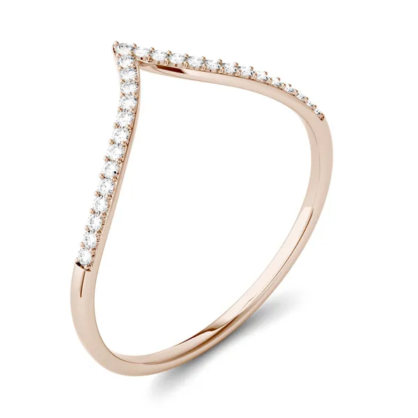 Chevron Curved Wedding Ring