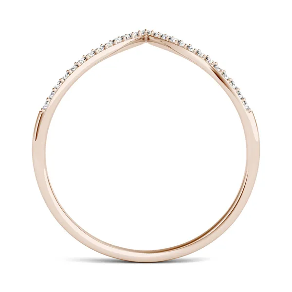 Chevron Curved Wedding Ring