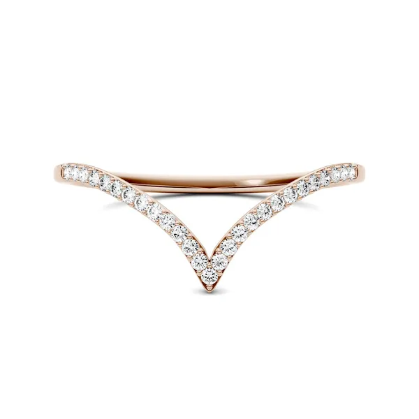 Chevron Curved Wedding Ring