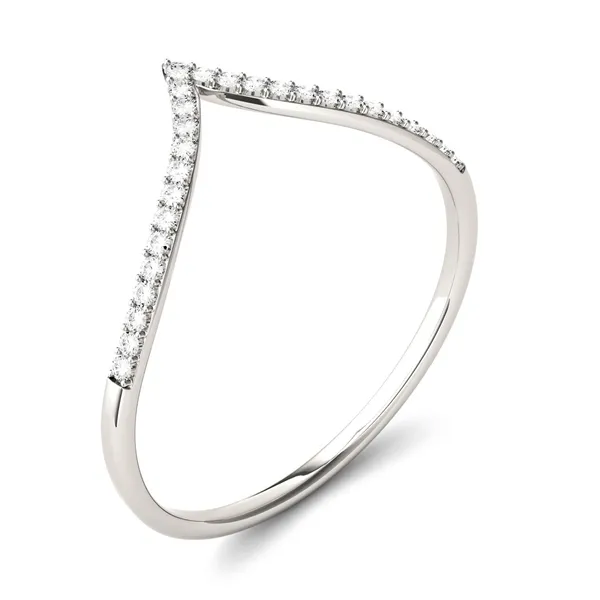 Chevron Curved Wedding Ring
