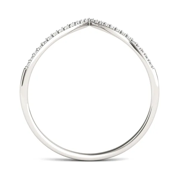 Chevron Curved Wedding Ring