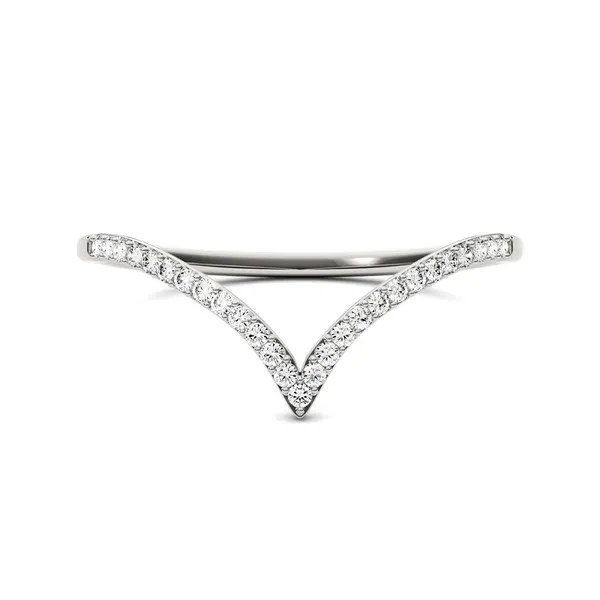 Chevron Curved Wedding Ring