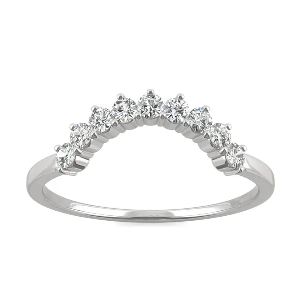 Bold Crescent Curved Wedding Ring