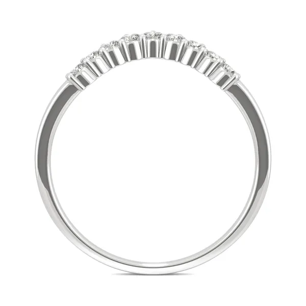 Bold Crescent Curved Wedding Ring