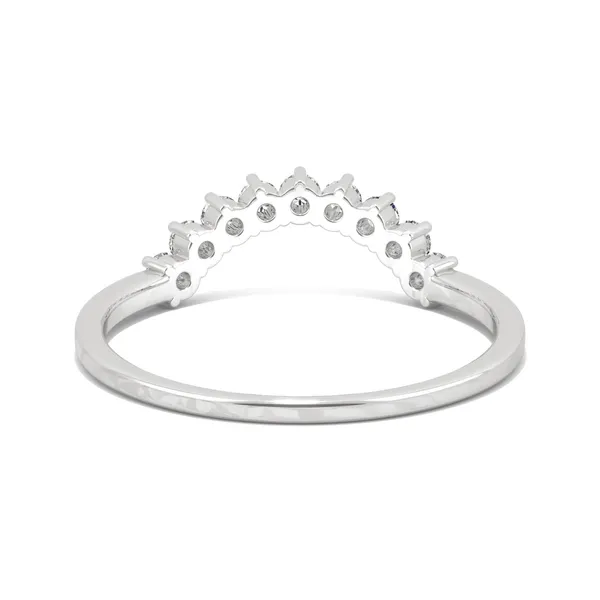 Bold Crescent Curved Wedding Ring