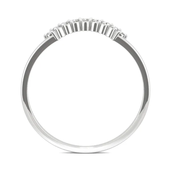 Petite Crescent Curved Wedding Ring