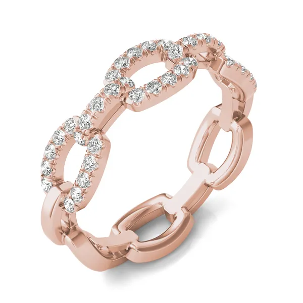 Pavé Chain Link Ring