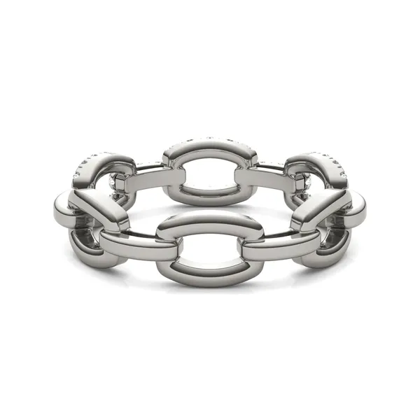 Pavé Chain Link Ring