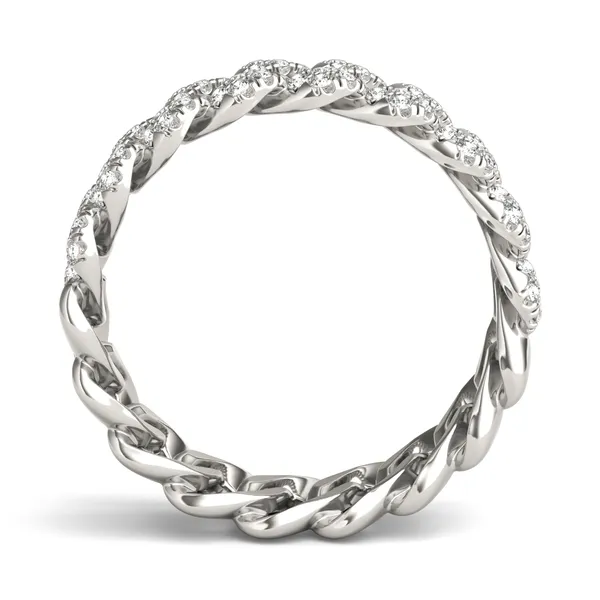 Pavé Curb Link Ring