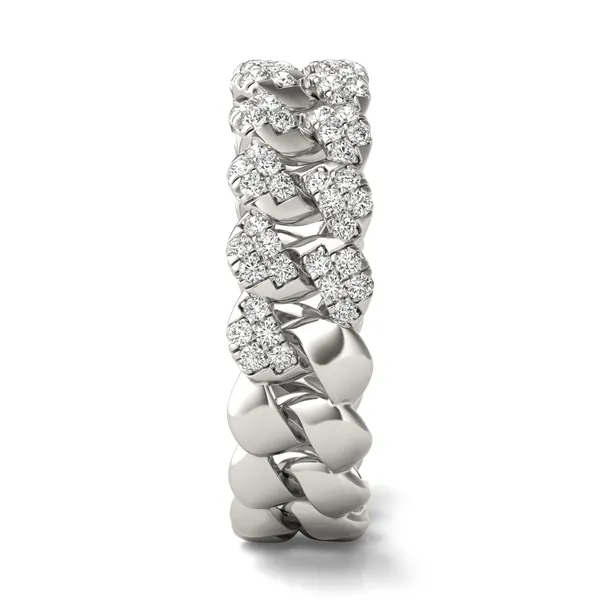 Pavé Curb Link Ring