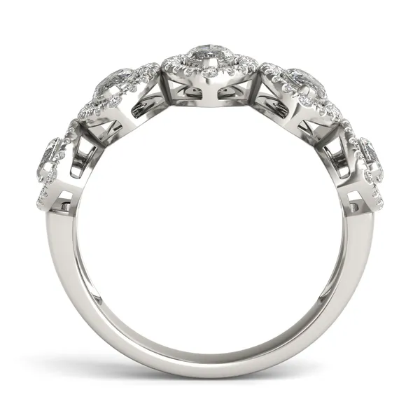 Marquise Five-Stone Halo Ring