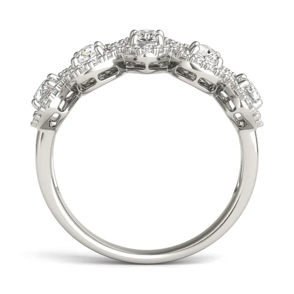 Pear Five-Stone Halo Ring