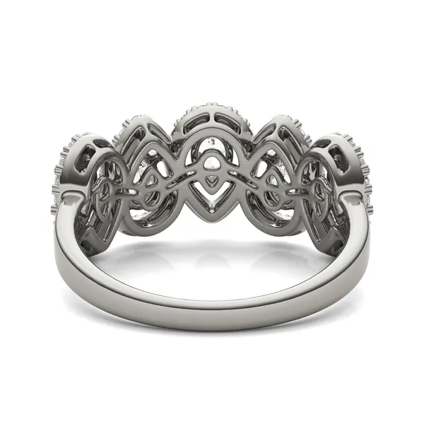 Pear Five-Stone Halo Ring