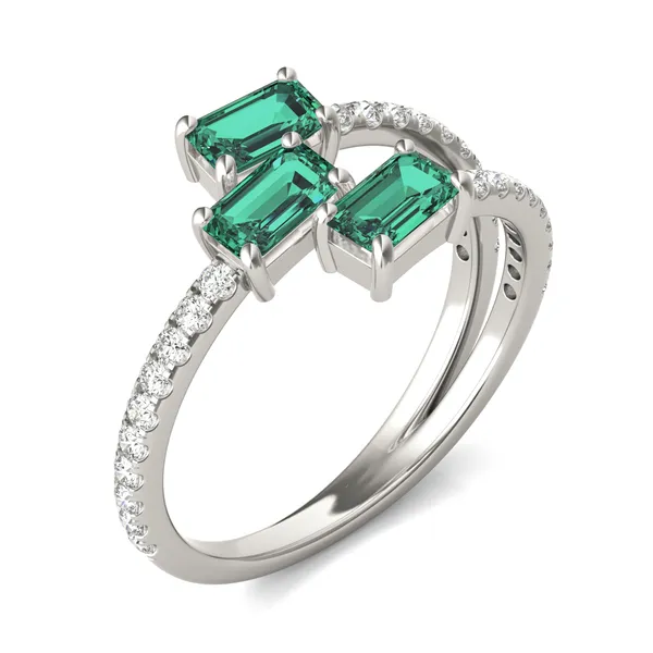 Emerald Tipped Emerald Rea Ring
