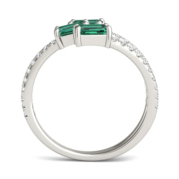 Emerald Tipped Emerald Rea Ring