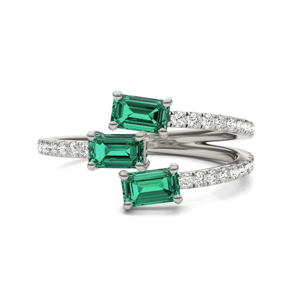Emerald Tipped Emerald Rea Ring
