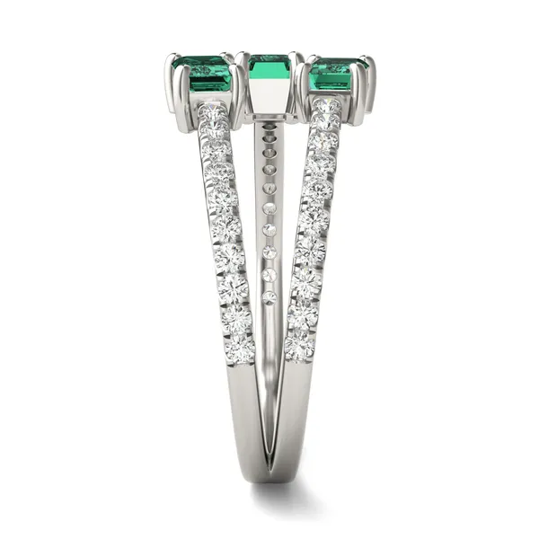 Emerald Tipped Emerald Rea Ring