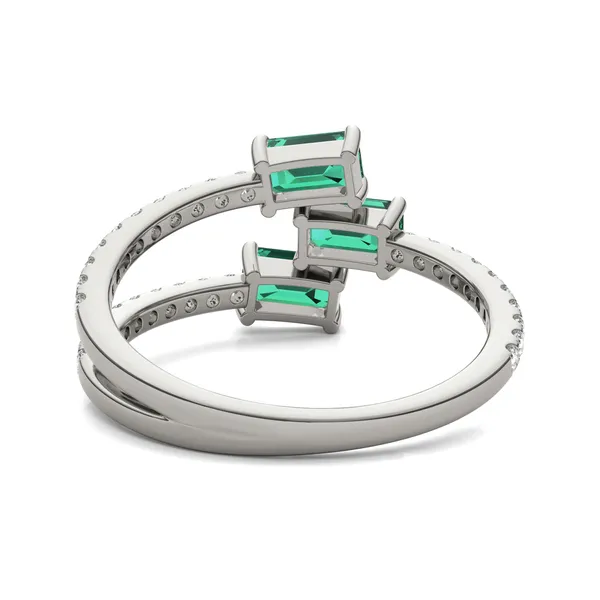 Emerald Tipped Emerald Rea Ring