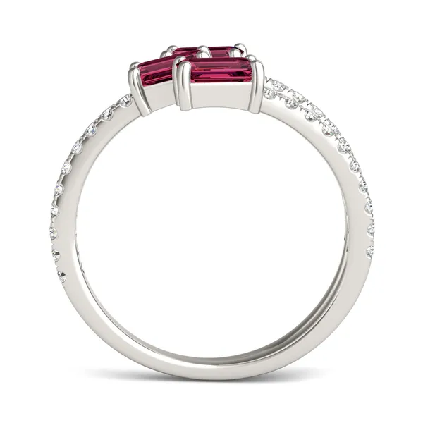 Ruby Tipped Emerald Rea Ring