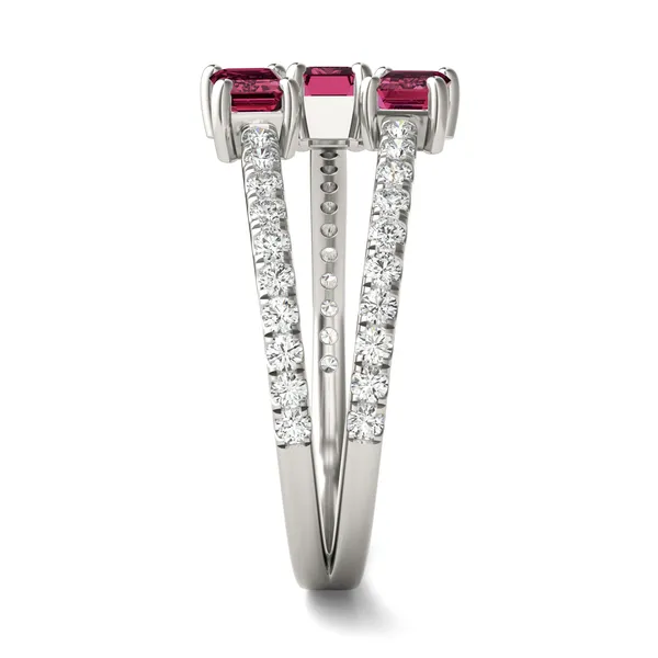 Ruby Tipped Emerald Rea Ring