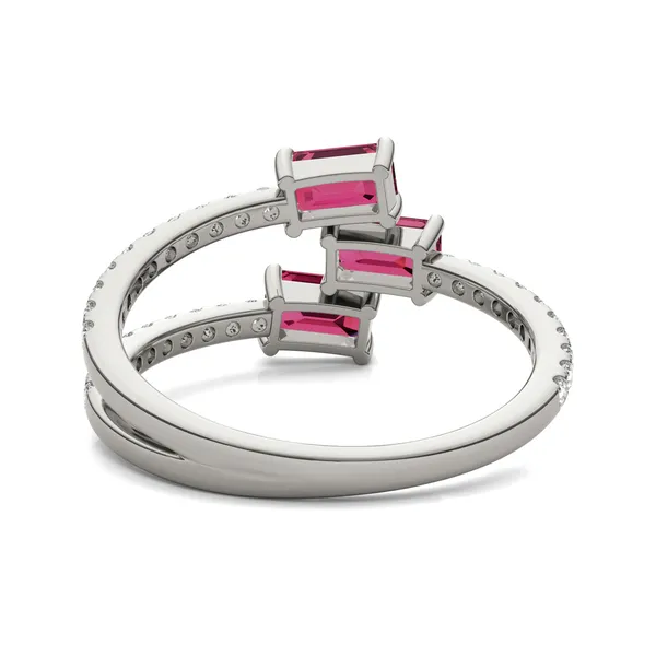 Ruby Tipped Emerald Rea Ring