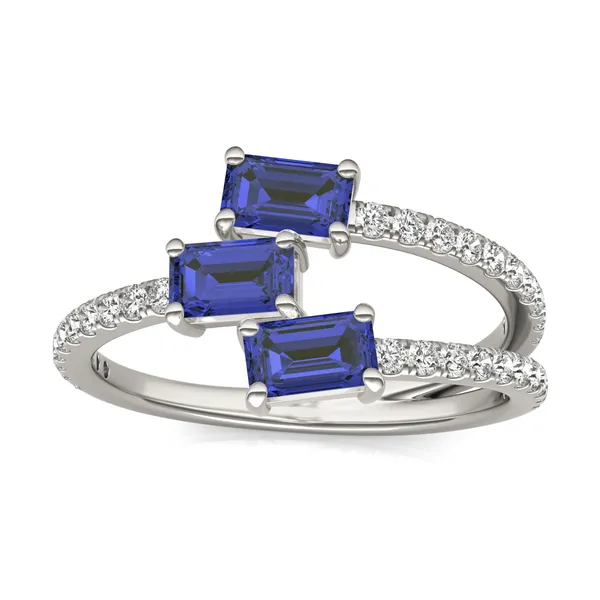 Sapphire Tipped Emerald Rea Ring