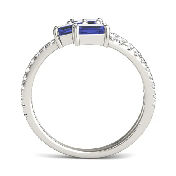 Sapphire Tipped Emerald Rea Ring
