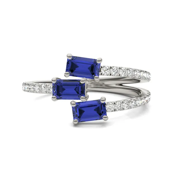 Sapphire Tipped Emerald Rea Ring